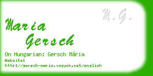 maria gersch business card
